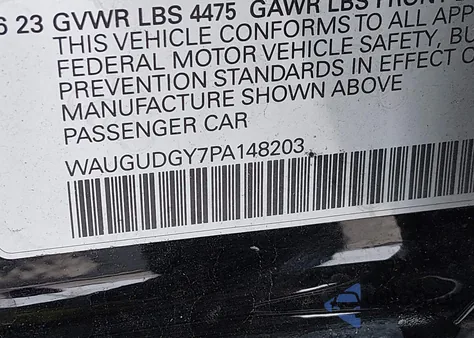 2023 Audi A3 Premium 40 Tfsi Quattro S Tronic from USA, damaged, VIN WAUGUDGY7PA148203